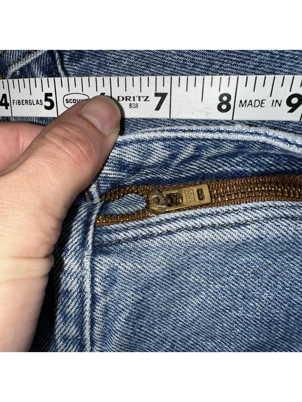 Carhartt Jeans Mens 38x32 Blue Denim Flannel Lined Relaxed Fit Chore Workwear - Picture 10 of 16